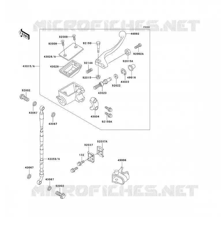 MAITRE CYLINDRE AV Kawasaki TOUT-TERRAIN 80 1993 KX80  KX80-T3
