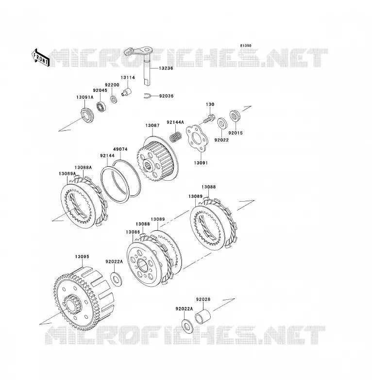 EMBRAYAGE Kawasaki TOUT-TERRAIN 80 1995 KX80  KX80-T5