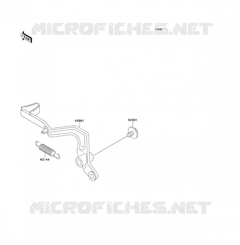 PEDALE DE FREIN Kawasaki TOUT-TERRAIN 80 1995 KX80  KX80-T5