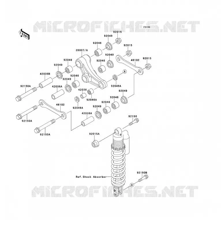 SUSPENSION Kawasaki TOUT-TERRAIN 80 1996 KX80  KX80-T6