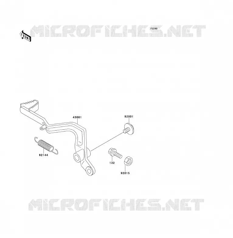 PEDALE DE FREIN Kawasaki TOUT-TERRAIN 80 1991 KX80  KX80-V1