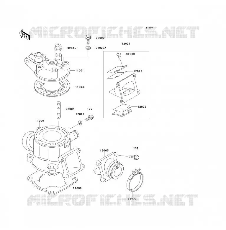 CULASSE/CYLINDRE Kawasaki TOUT-TERRAIN 80 1992 KX80  KX80-V2