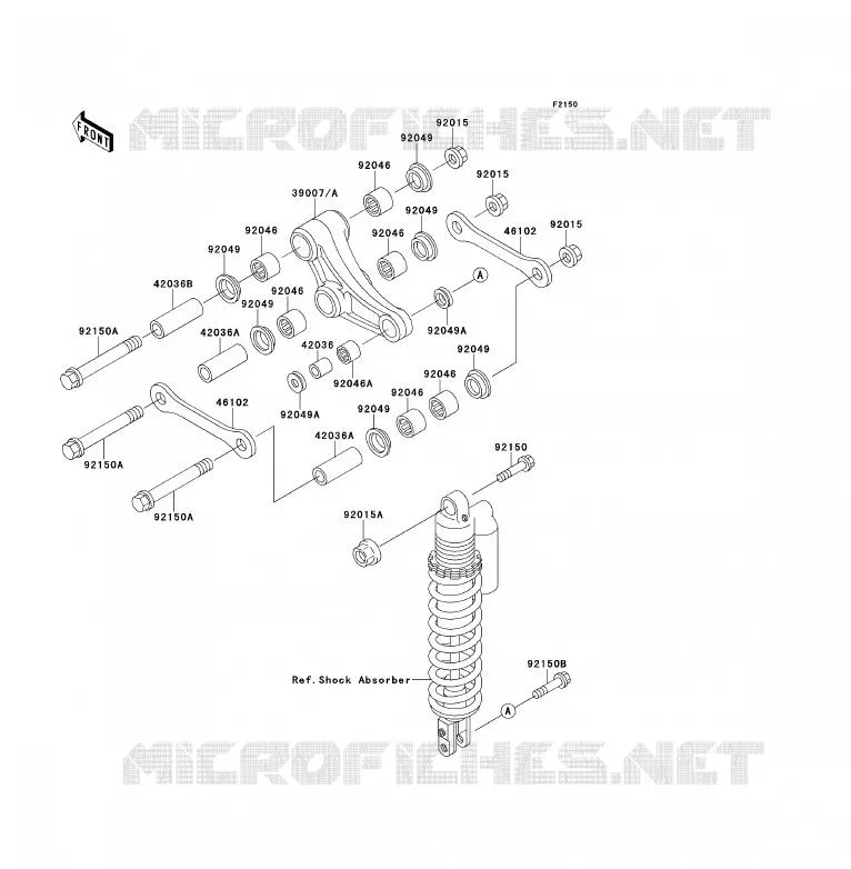 SUSPENSION Kawasaki TOUT-TERRAIN 80 1995 KX80  KX80-V5