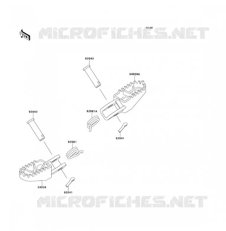REPOSE PIED Kawasaki TOUT-TERRAIN 80 1997 KX80  KX80-V7