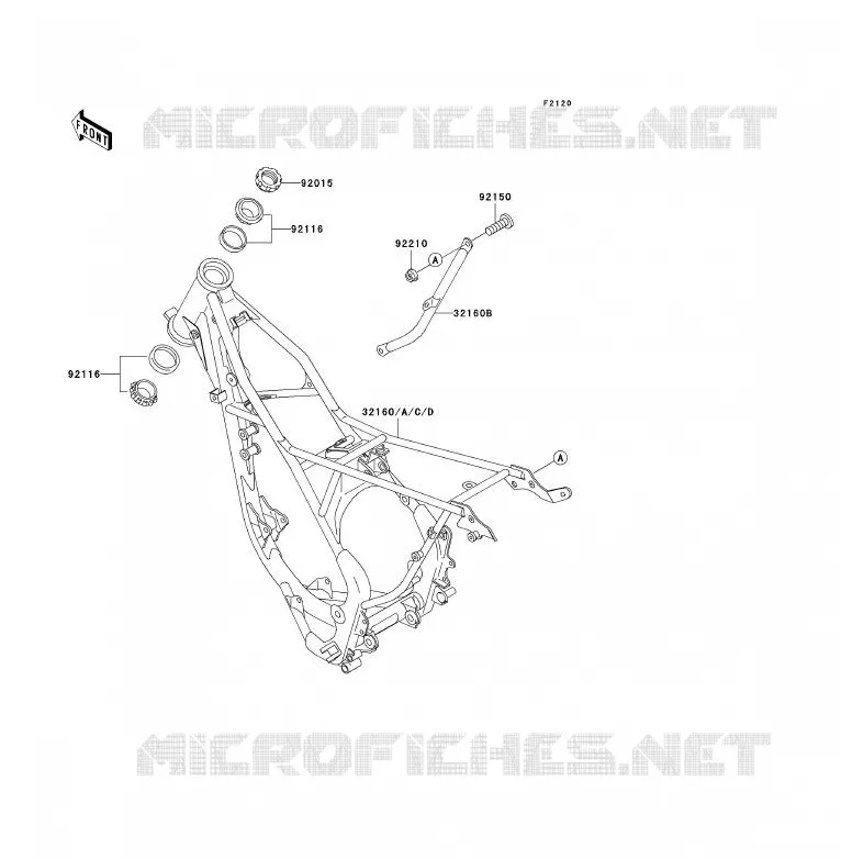 CH&Acirc;SSIS Kawasaki TOUT-TERRAIN 80 1998 KX80  KX80-W1