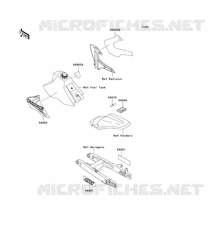 LABEL Kawasaki TOUT-TERRAIN 80 1998 KX80  KX80-W1
