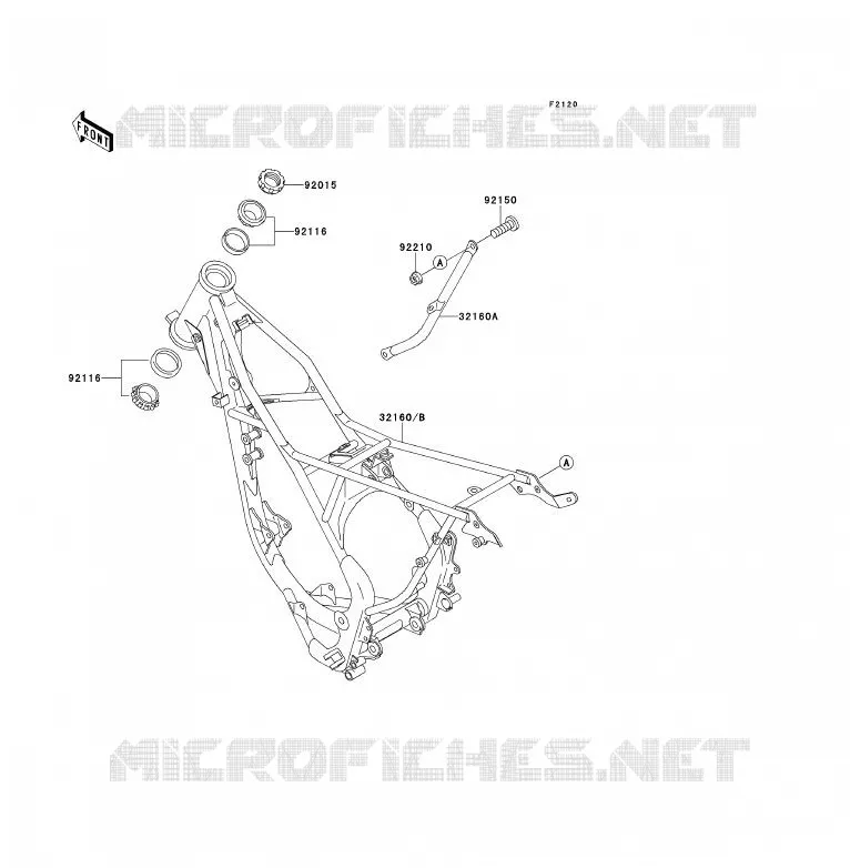 CH&Acirc;SSIS Kawasaki TOUT-TERRAIN 80 1998 KX80  KX80-W1