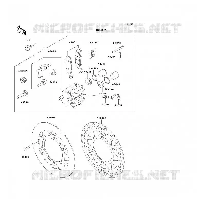 FREIN AVANT Kawasaki TOUT-TERRAIN 80 1999 KX80  KX80-W2