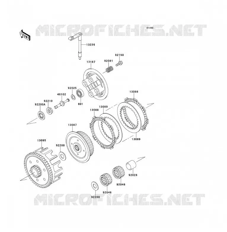 EMBRAYAGE Kawasaki TOUT-TERRAIN 80 1999 KX80  KX80-W2