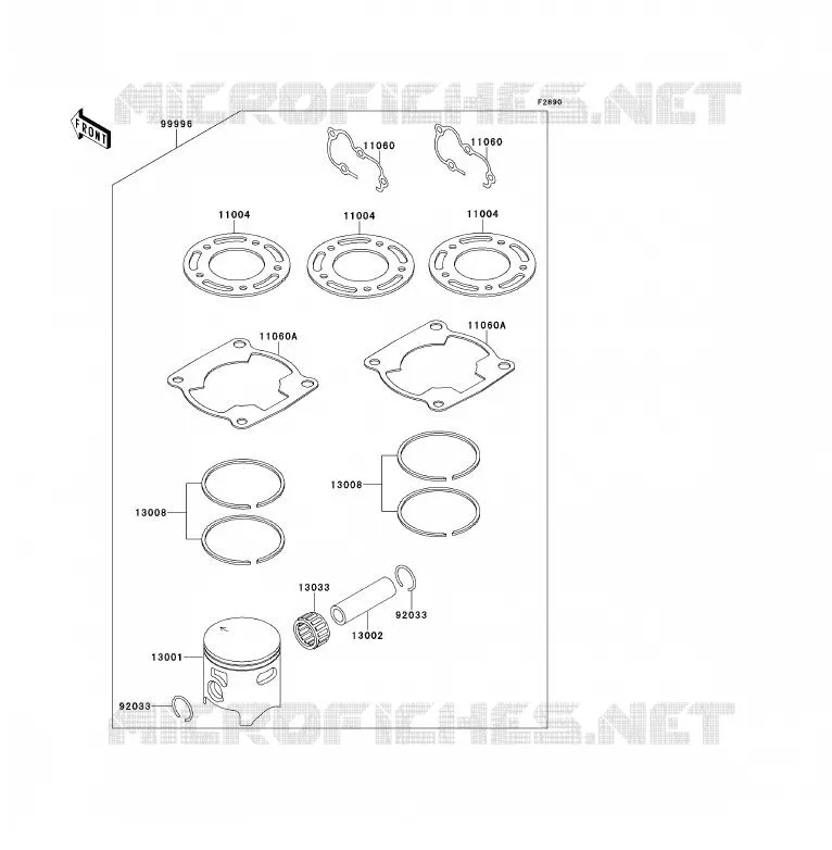 PIECE EN OPTION(KIT TOIT) Kawasaki TOUT-TERRAIN 80 1999 KX80  KX80-W2