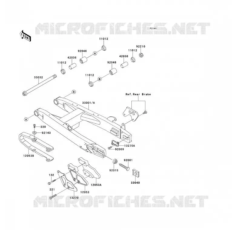 BRAS OSCILLANT Kawasaki TOUT-TERRAIN 80 2000 KX80  KX80-W3