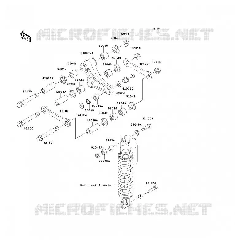 SUSPENSION Kawasaki TOUT-TERRAIN 80 2000 KX80  KX80-W3