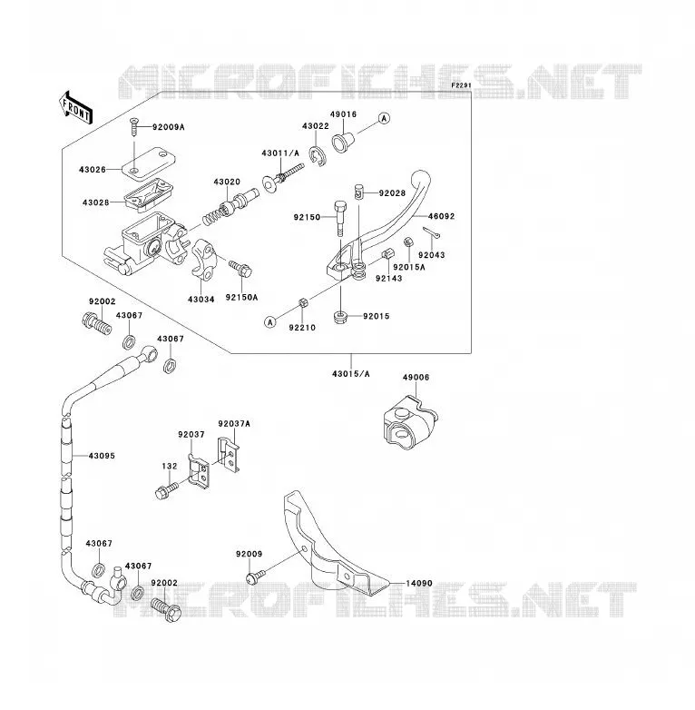 MAITRE CYLINDRE AV Kawasaki TOUT-TERRAIN 80 2000 KX80  KX80-W3