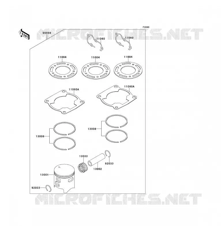 PIECE EN OPTION(KIT TOIT) Kawasaki TOUT-TERRAIN 80 2000 KX80  KX80-W3