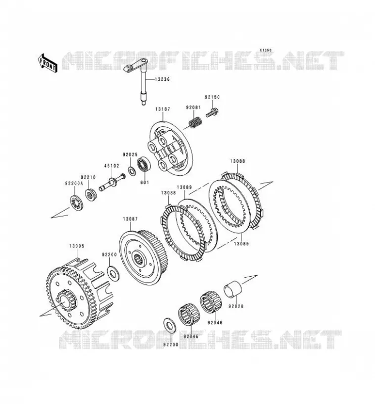EMBRAYAGE Kawasaki TOUT-TERRAIN 80 1998 KX80  KX80-X1