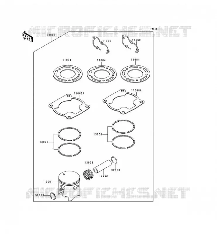 PIECE EN OPTION Kawasaki TOUT-TERRAIN 80 1998 KX80  KX80-X1