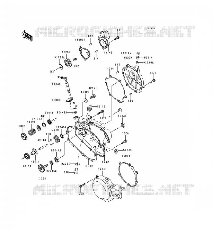 COUVERCLES MOTEUR Kawasaki TOUT-TERRAIN 80 1998 KX80  KX80-X1