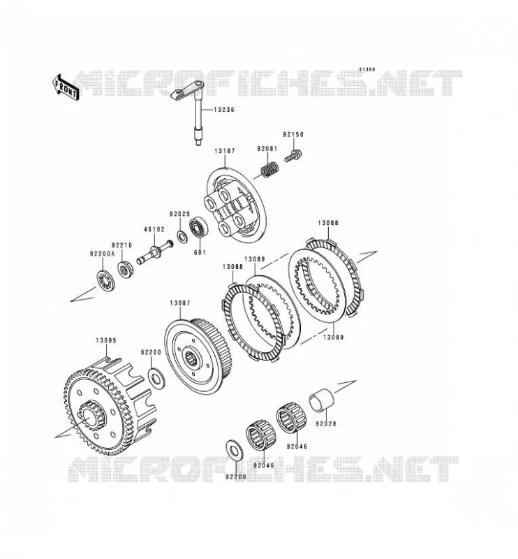 EMBRAYAGE Kawasaki TOUT-TERRAIN 80 1998 KX80  KX80-X1