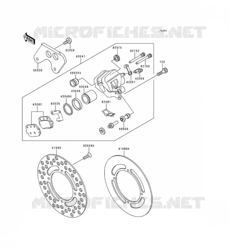 FREIN ARRIERE Kawasaki TOUT-TERRAIN 80 1998 KX80  KX80-X1