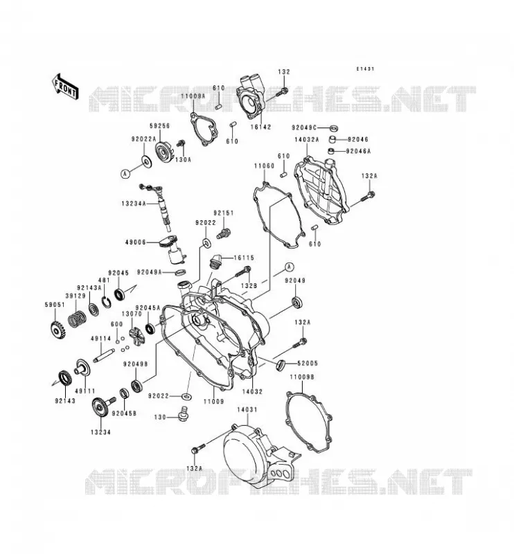 COUVERCLES MOTEUR Kawasaki TOUT-TERRAIN 80 1999 KX80  KX80-X2