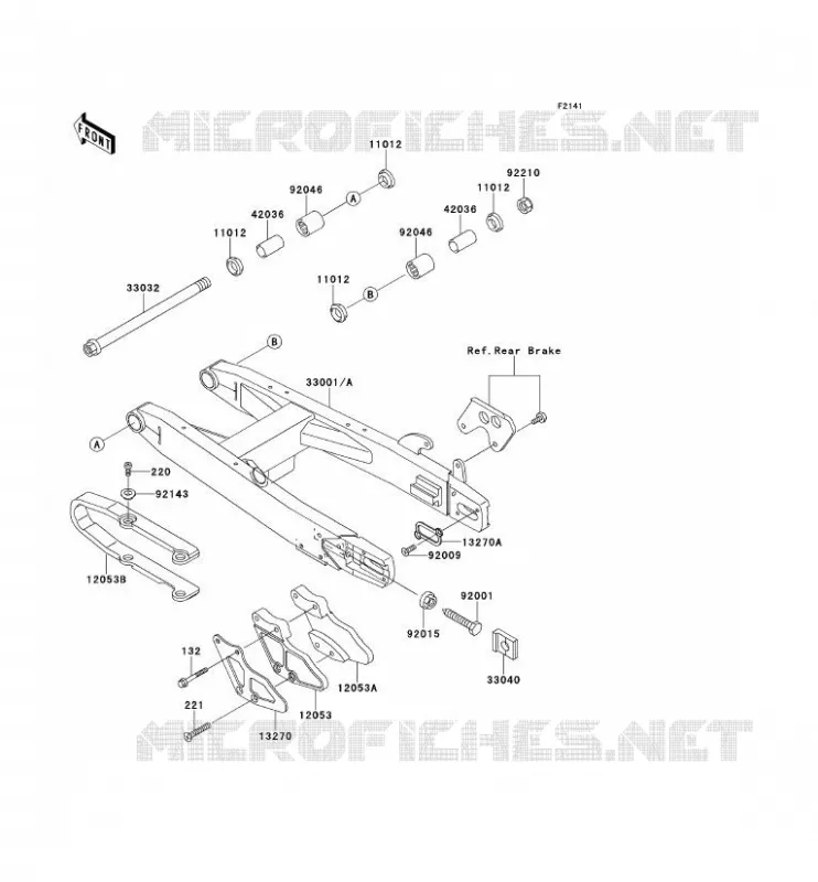 BRAS OSCILLANT Kawasaki TOUT-TERRAIN 80 2000 KX80  KX80-X3