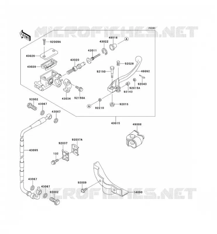 MAITRE CYLINDRE AV Kawasaki TOUT-TERRAIN 80 2000 KX80  KX80-X3