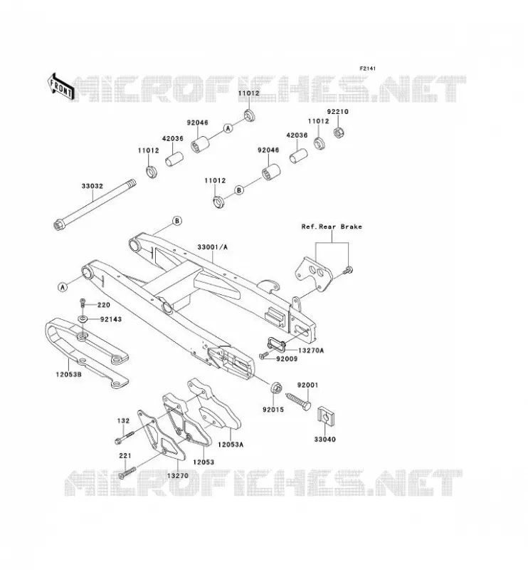 BRAS OSCILLANT Kawasaki TOUT-TERRAIN 80 2000 KX80  KX80-X3