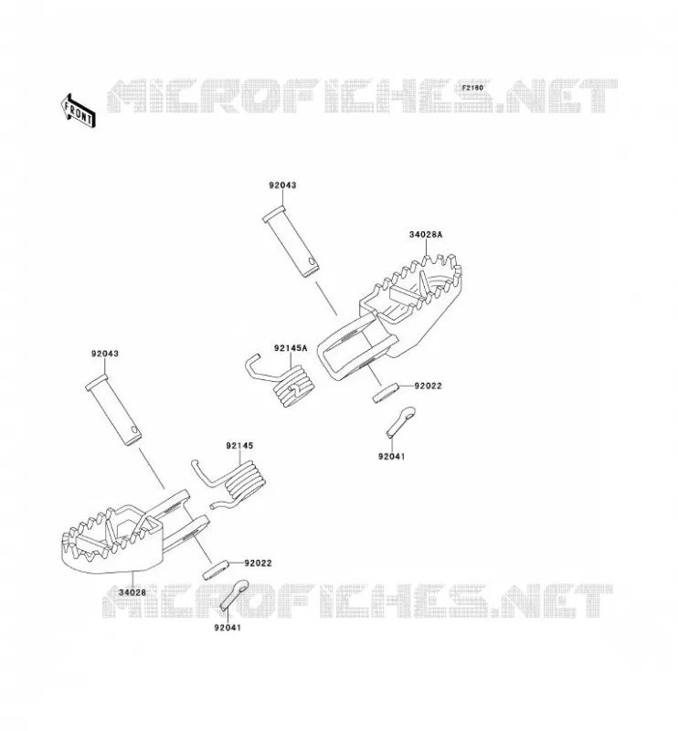 REPOSE PIED Kawasaki TOUT-TERRAIN 80 2000 KX80  KX80-X3