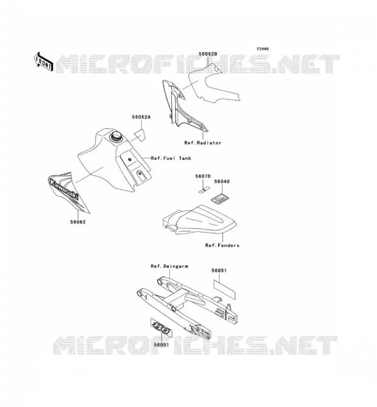 LABEL Kawasaki TOUT-TERRAIN 80 1998 KX80  KX80-Y1