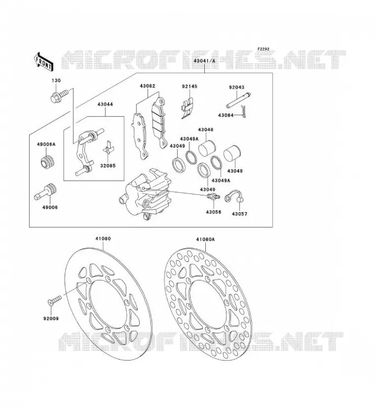 FREIN AVANT Kawasaki TOUT-TERRAIN 80 1999 KX80  KX80-Y2
