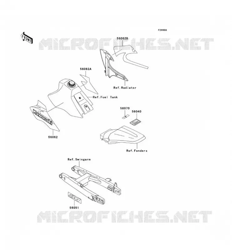 LABEL Kawasaki TOUT-TERRAIN 80 1999 KX80  KX80-Y2