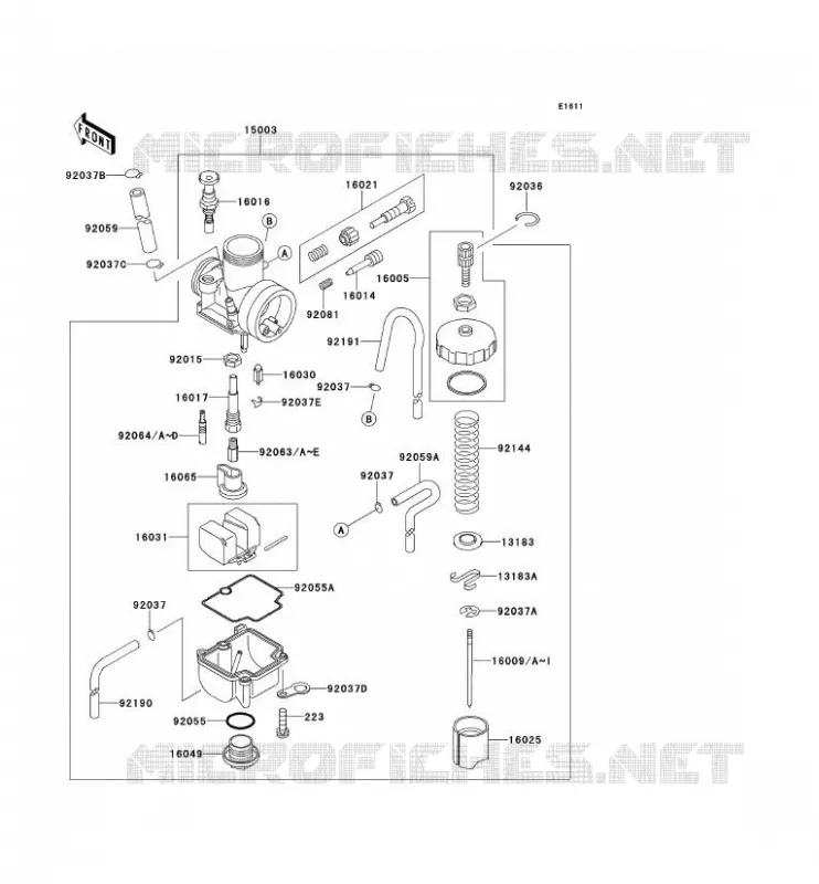 CARBURATEUR Kawasaki TOUT-TERRAIN 80 2000 KX80  KX80-Y3