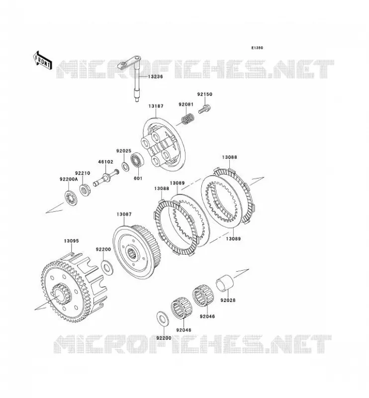 EMBRAYAGE Kawasaki TOUT-TERRAIN 80 2000 KX80  KX80-Y3