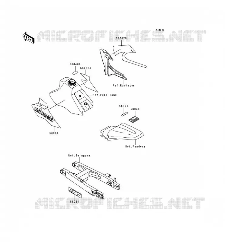 LABEL Kawasaki TOUT-TERRAIN 80 1999 KX80  KX80-Z2
