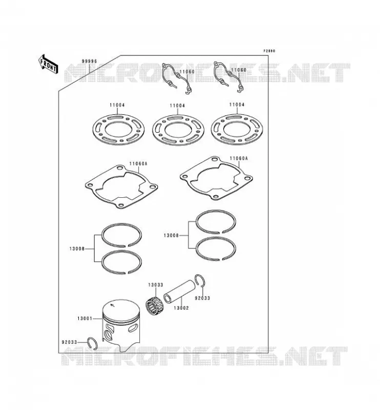 PIECE EN OPTION Kawasaki TOUT-TERRAIN 80 1999 KX80  KX80-Z2