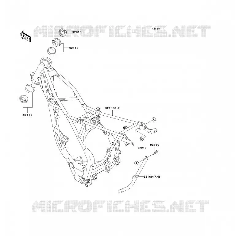 CH&Acirc;SSIS Kawasaki TOUT-TERRAIN 85 2001 KX85 - KX85 II  KX85-A1