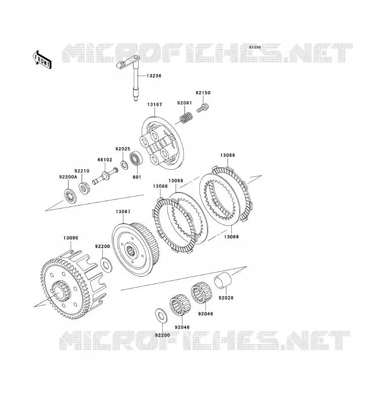 EMBRAYAGE Kawasaki TOUT-TERRAIN 85 2001 KX85 - KX85 II  KX85-A1