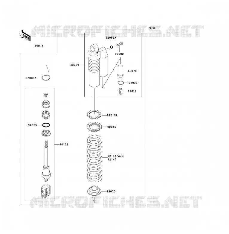 AMORTISSEUR Kawasaki TOUT-TERRAIN 85 2002 KX85 - KX85 II  KX85-A2