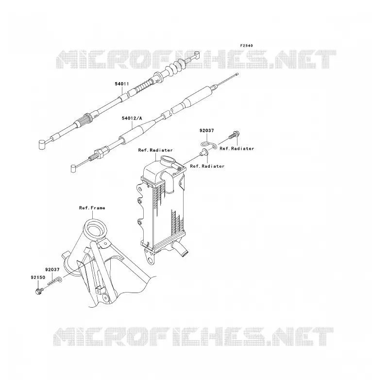 CABLES Kawasaki TOUT-TERRAIN 85 2003 KX85 - KX85 II  KX85-A3