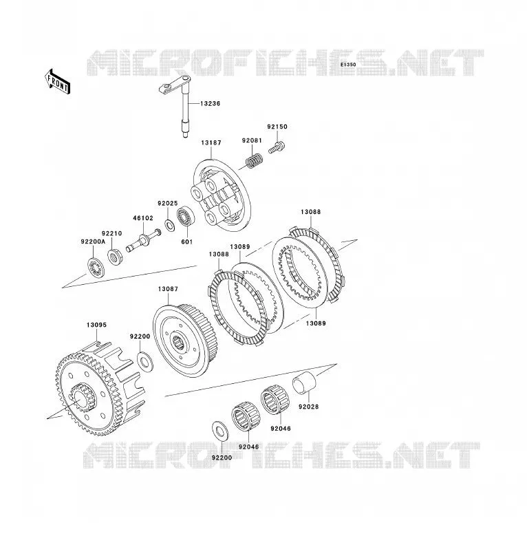 EMBRAYAGE Kawasaki TOUT-TERRAIN 85 2003 KX85 - KX85 II  KX85-A3