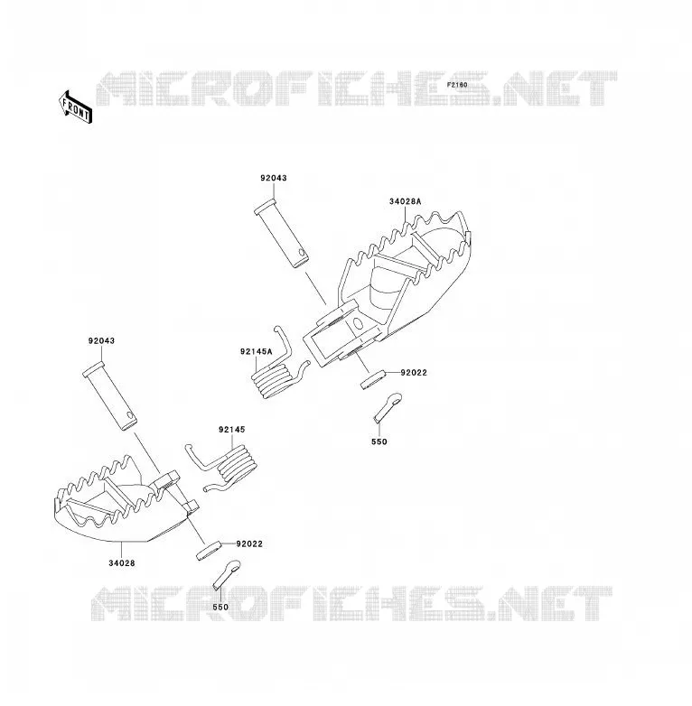 REPOSE PIED Kawasaki TOUT-TERRAIN 85 2003 KX85 - KX85 II  KX85-A3