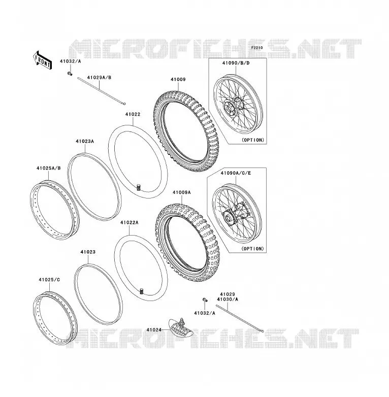 ROUE/PNEUS Kawasaki TOUT-TERRAIN 85 2003 KX85 - KX85 II  KX85-A3
