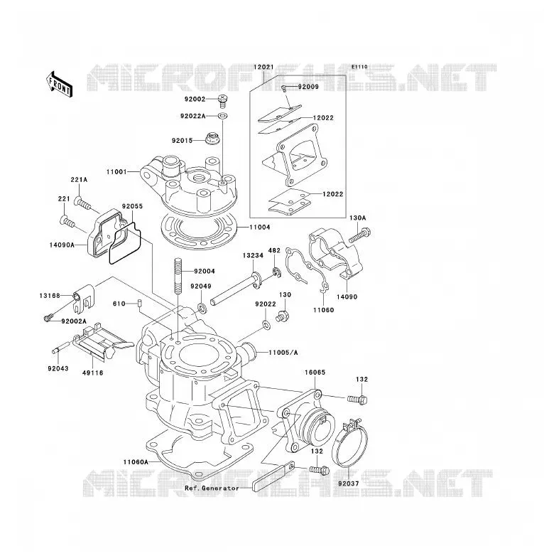 CULASSE/CYLINDRE Kawasaki TOUT-TERRAIN 85 2004 KX85 - KX85 II  KX85-A4