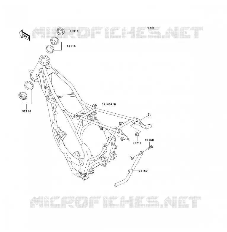 CH&Acirc;SSIS Kawasaki TOUT-TERRAIN 85 2005 KX85 - KX85 II  KX85-A5