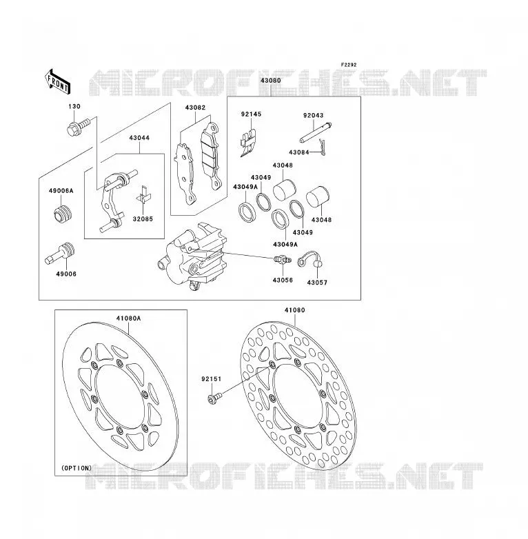 FREIN AVANT Kawasaki TOUT-TERRAIN 85 2005 KX85 - KX85 II  KX85-A5