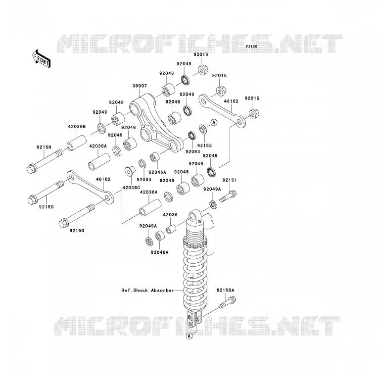 SUSPENSION ARRI&Egrave;RE Kawasaki TOUT-TERRAIN 85 2005 KX85 - KX85 II  KX85-A5