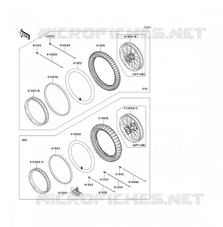 ROUE/PNEUS Kawasaki TOUT-TERRAIN 85 2006 KX85  KX85A6F
