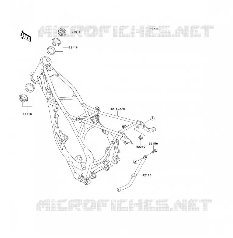 CH&Acirc;SSIS Kawasaki TOUT-TERRAIN 85 2007 KX85 - KX85 II  KX85A7F