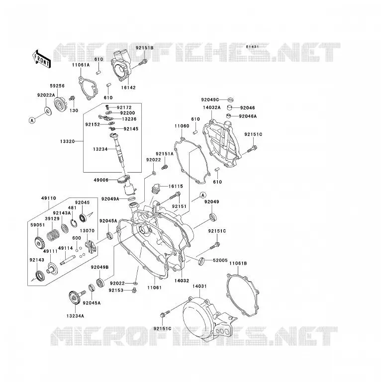 COUVERCLES MOTEUR Kawasaki TOUT-TERRAIN 85 2007 KX85 - KX85 II  KX85A7F