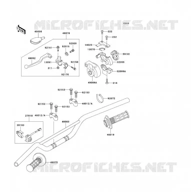 GUIDON Kawasaki TOUT-TERRAIN 85 2007 KX85 - KX85 II  KX85A7F